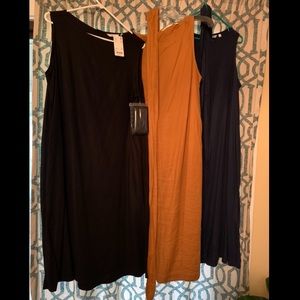 Three Uniqlo Linen Dresses w/ Belts